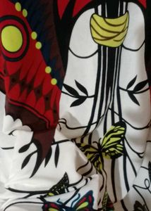 Butterfly Print White Tunic Top