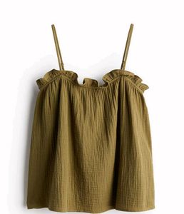 H&M Frill-trimmed strappy top