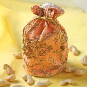 Embroidered Velvet Drawstring Pouches