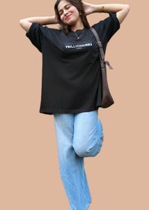 Unisex- Black Graphic Tee