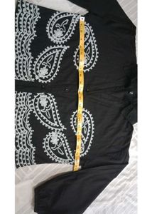 Black Paisley Embroidery Zara Dupe Shirt