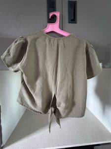 Cute Olive Button-Down Top