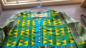 Printed Green Kurta never used