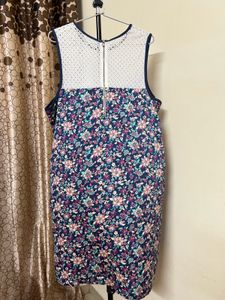 Floral &amp; Geometric Print Sleeveless Dress