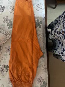 Orange Linen Blend Joggers
