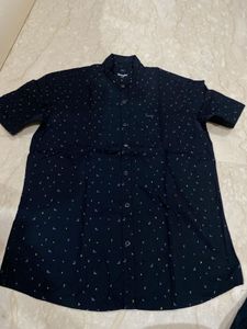 Wrangler Printed Black Shirt- John Player Pant Set