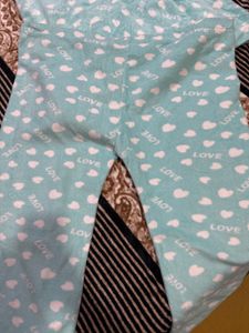 Blue Colour Fleece Night Suit Women
