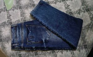 Unisex Mid Waist Denim Jeans