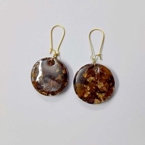 Real Rose Preserved Circle Earrings