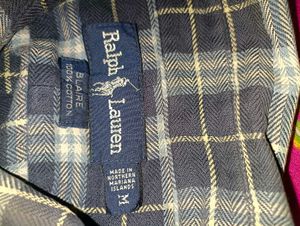 Ralph Lauren Blue Plaid Flannel
