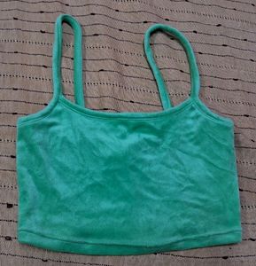 H&m Green Crop Top