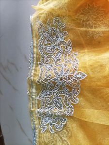 Designer Saree And Blouse With Pearl Work