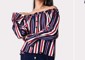 Striped Off-the-Shoulder Top