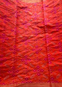 Beautiful Orange And Pink Saree
