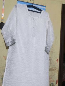 White Embroidered Beautiful Kurti