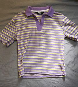Ribbed Polo tshirt