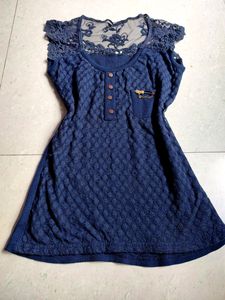 Dark Blue Sleeveless Top