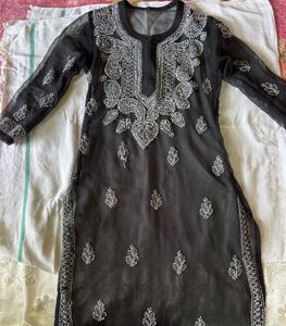 CHINKANKARI BLACK KURTI🌷