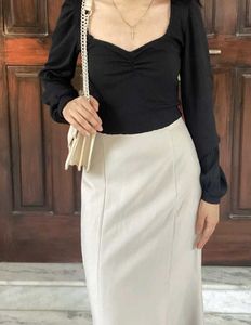 Ruched Sweetheart Ribbed Top