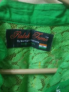 Green Lace Top for women