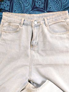 Light Blue Straight Fit Denim .