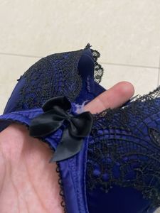 Vintage Elegant Imported Blue Lace Bra