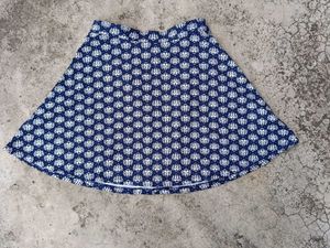H&M Blue And White Printed Skirt