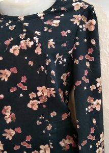 Floral Print Long Sleeve Dress
