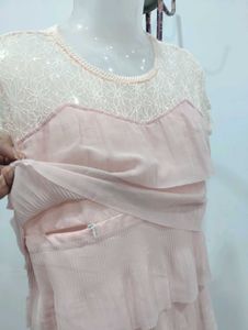 Pink Layered Shift Mini Dress
