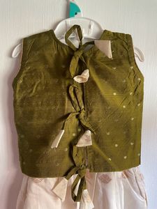 Olive Green Lehenga / Pattupavada
