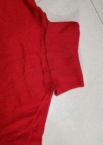 Red Knit High Neck