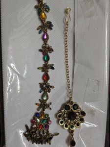 Colorful Maang Tikka Combo of 2