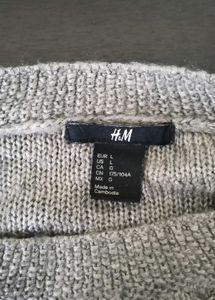 Gray Cable Knit Sweater