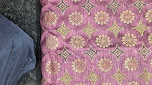Levender Colour Saree With Beautiful Work