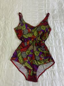 Patterned One Piece bodysuit/Swimsuit size M