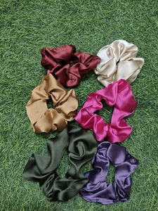 Satin Soft Hair Scruchies ( Pack Of 6)