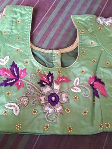 Satin Net Half Saree