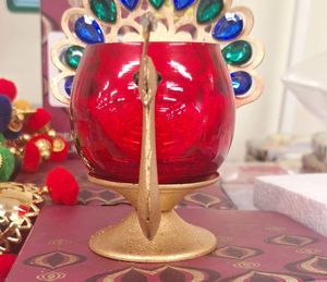 2pc Peacock Candle Holder