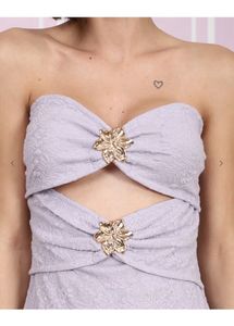 Lilac Strapless Mini Dress