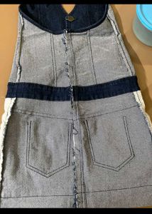 Denim Halter Mini Dress