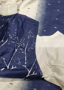 White And Blue Kurta