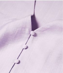 Mango Lavender Puff Sleeves Solid Crop Top