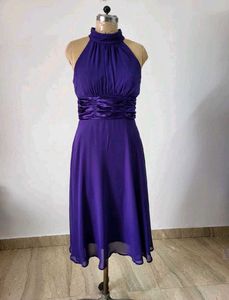 Elegant Purple Midi Dress