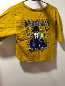 Yellow Wednesday Adams  Tee
