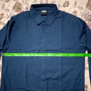 Navy Blue Dotted Casual Shirt