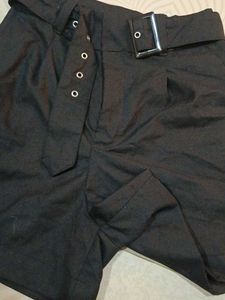 Tokyo Talkies Belted Black Shorts