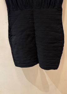 Black Mini Dress - V Neck