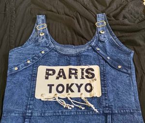 Acid Wash Denim Dress - Paris Tokyo