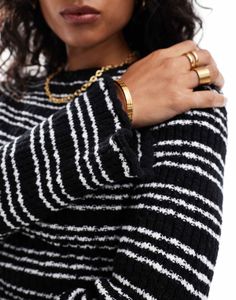 ASOS Striped Long Sleeve Mini Dress