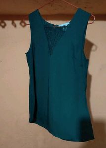 Emerald Green Lace Back Tank